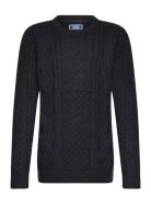 Jprblusean Knit Cable Crew Neck Jnr Navy Jack & J S