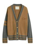 Gant Varsity V-Neck Cardigan Beige GANT