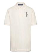 Polo Bear Cotton Mesh Polo Shirt Cream Ralph Lauren Kids