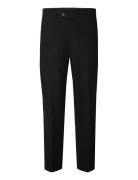 Slh196-Straight Terry Wool Blnd Pnt Noos Black Selected