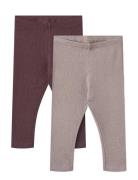 2 Rib Leggings Maddy Purple Wheat