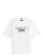 Tommy 1985 Graphic Print Tee Ss White Tommy Hilfiger