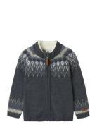 Nmmwriss Wool Ls Knit Card Blue Name It