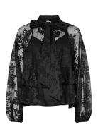 Yaslacilla Ls Lace Top - Show Black YAS