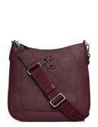 Pebbled Leather Large Cameryn Crossbody Red Lauren Ralph Lauren