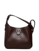 Leather Small Tanner Shoulder Bag Brown Lauren Ralph Lauren