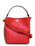 Crosshatch Small Reese Bucket Bag Red Lauren Ralph Lauren