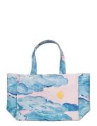 Moonshine Rose Big Canvas Totebag Blue Maanesten