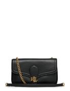Pebbled Leather Bradley Crossbody Wallet Black Lauren Ralph Lauren