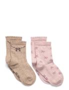 Socks W. Lettuce Edge Patterned Minymo