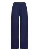 Trousers Linen Blend Blue Lindex