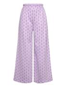Trousers Crinkled Jersey Smock Purple Lindex