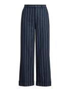 Striped Herringb Cropped Pant Navy Lauren Ralph Lauren
