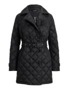 Diamond-Quilted Down Trench Coat Black Lauren Ralph Lauren