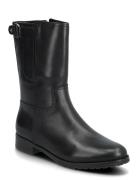 Tasha Burnished Leather Boot Black Lauren Ralph Lauren