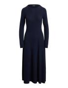 Wool Crewneck Sweater Dress Navy Lauren Ralph Lauren