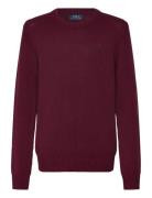 Cotton Crewneck Sweater Burgundy Ralph Lauren Kids