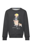 Polo Bear Heathered Fleece Sweatshirt Grey Ralph Lauren Kids