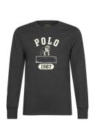 Cotton Jersey Graphic Long-Sleeve Tee Grey Ralph Lauren Kids