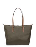 Nylon Medium Keaton Tote Bag Green Lauren Ralph Lauren