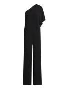 Cape Georgette -Shoulder Jumpsuit Black Lauren Ralph Lauren