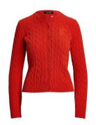 Cable-Knit Cotton Cardigan Orange Lauren Ralph Lauren