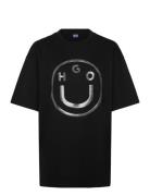 Over D_Tee_B_6 Black HUGO BLUE