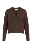 Viril V-Neck Knit Cardigan - Noos Brown Vila