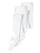 Nknpantyhose 2P Solid Noos White Name It
