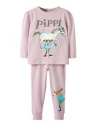 Nmfsoleim Pippi Ls Nightset Sky Pink Name It