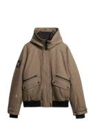 City Tweed Padded Bomber Jkt Brown Superdry