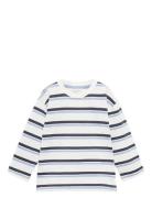 Striped Cotton T-Shirt White Mango