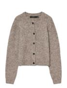Vmnovah Ls O-Neck Button Cardi Ga Noos Beige Vero Moda
