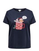 Carxmas Holiday O-Neck Ss Reg Tee Jrs Navy ONLY Carmakoma