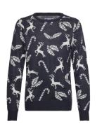 Jjxmas Andrew Knit Crew Neck Jnr Navy Jack & J S