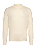 Ls Merino Mock Neck Swtr 14Gg Cream Calvin Klein