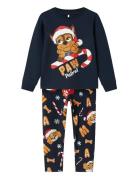 Nmmslava Paw Ls Nightset Cplg Navy Name It