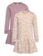 Sweat Dress Ls Patterned Minymo