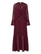 Yaschifa Ls Maxi Dress - Ka Burgundy YAS
