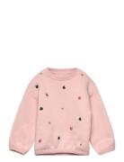 Embroidered Cotton Sweatshirt Pink Mango
