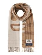 Woven Wool Logo Scarf Brown Mads Nørgaard