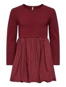 Kmgtrinny Sld Ls Bal Dress Jrs Noos Burgundy Kids Only