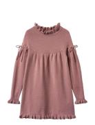 Kino Ls Knit Dress Pink Fliink