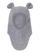 Balaclava Ears Wool Fleece Grey Huttelihut