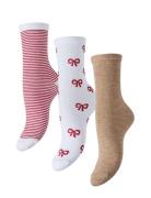 Pcjopi Xmas Glitter Socks 3-Pack Box Bc Patterned Pieces