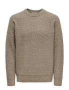 Onsdale Life Rlx Ls Raglan Knit Beige ONLY & SONS
