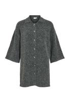 Vilauri 3/4 Sleeve Knit Dress Grey Vila