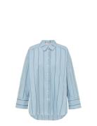 Magnolia Stripe Shirt Blue A-View