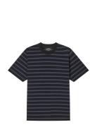 Cotton Jersey Stripe Frode Tee Black Mads Nørgaard
