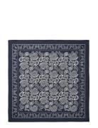 Soft Cotton Paisley Scarf Solid Navy Mads Nørgaard